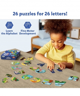 The Animal Alphabet,Fun & Educational 52 Piece Jigsaw Puzzle