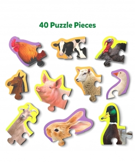 Step By Step Puzzle: Farm Animals