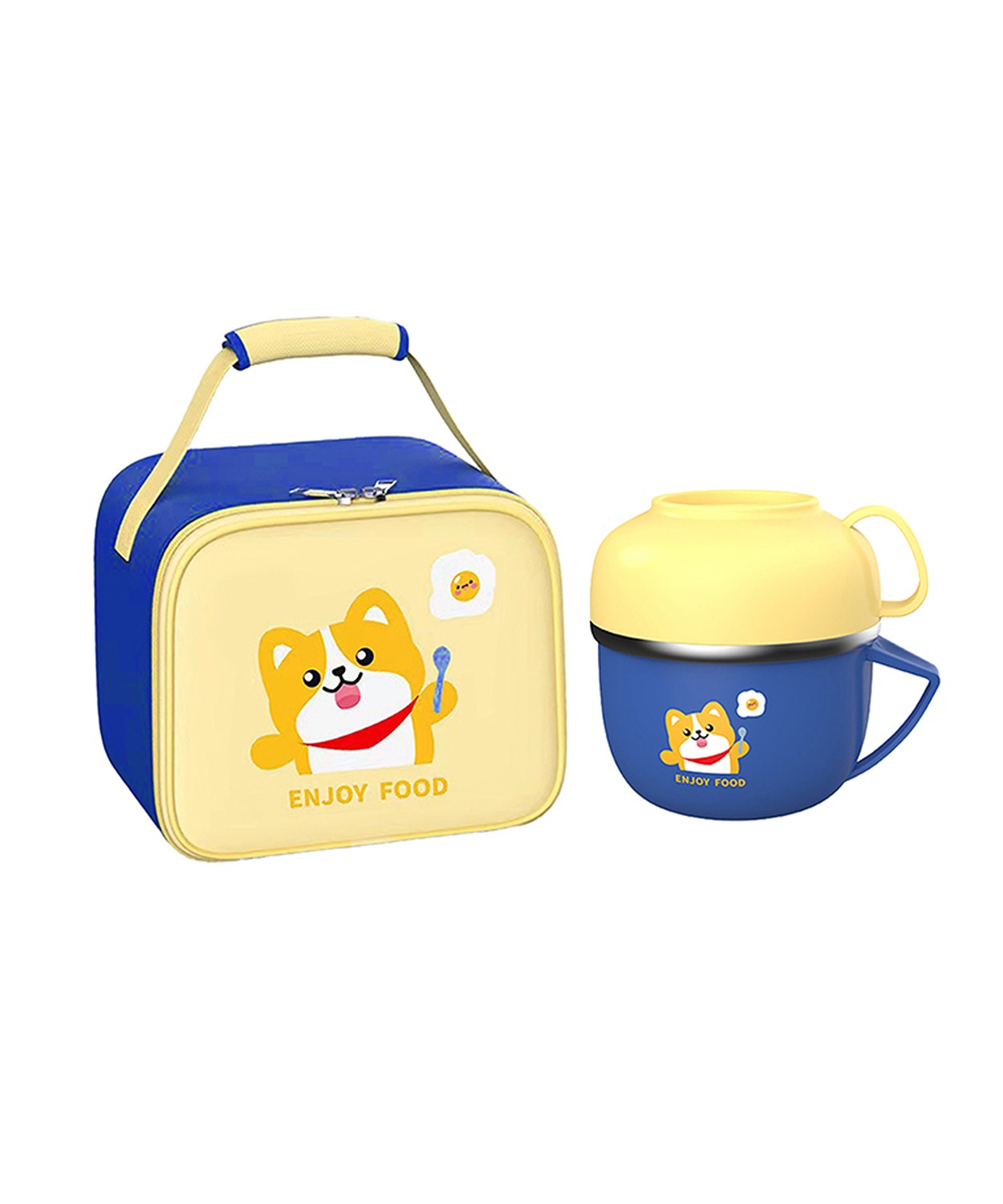 Small Size, Foxy Dual Handle Lunch Box With Cover