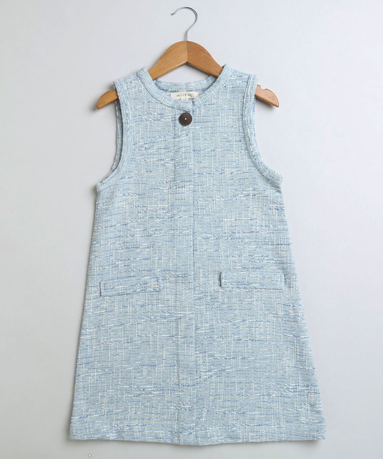 Sweetlime by AS Baby Blue Sleeveless A-line Dress
