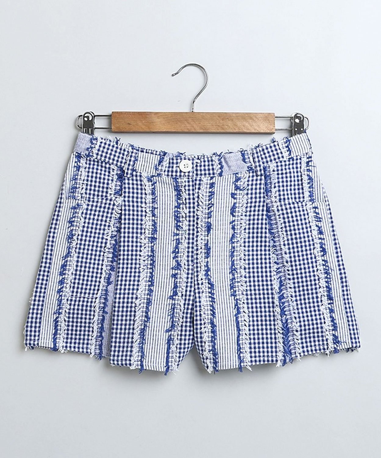 Sweetlime by AS Blue Cotton Jacquard Shorts