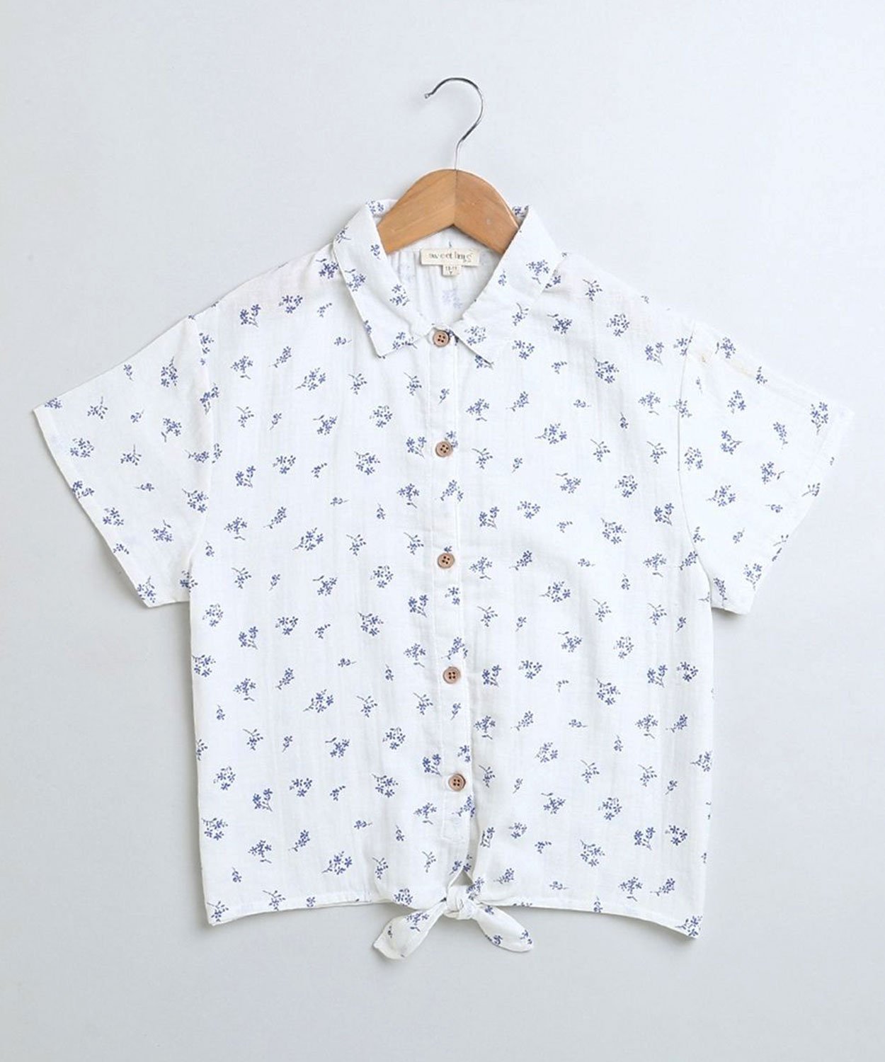 Sweetlime by AS Stylish White Floral Print Shirt
