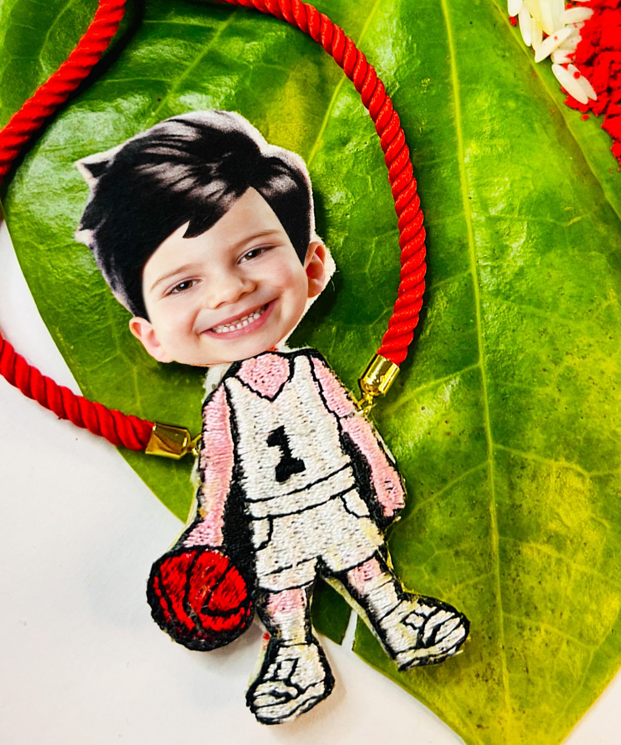 Personalized Caricature Basketeer Rakhi